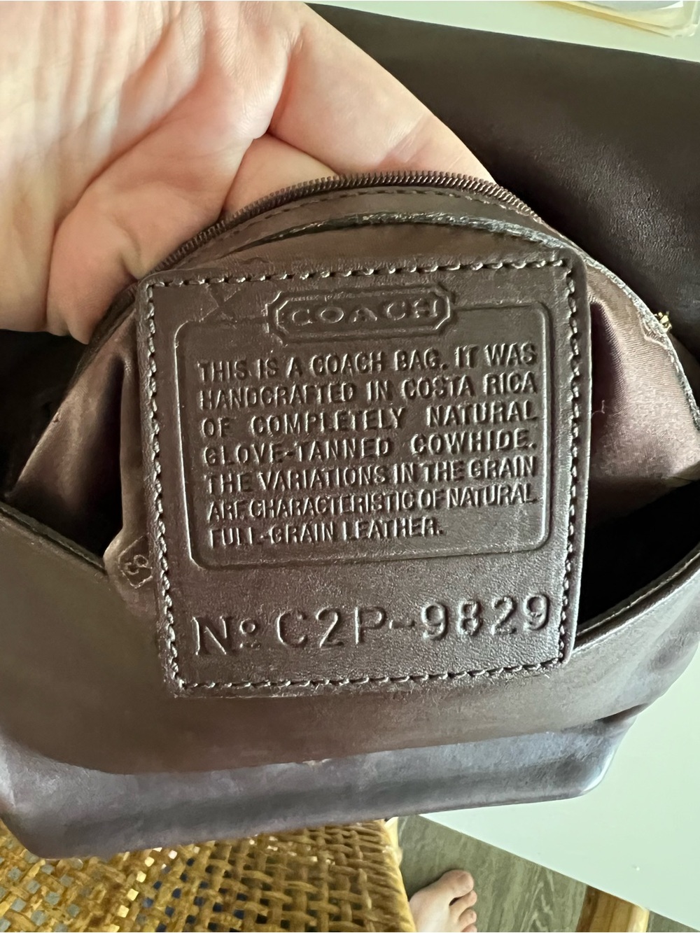 Vintage Coach Brown Leather Flap Crossbody Bag Monterey Flap - Picture 4 of 11